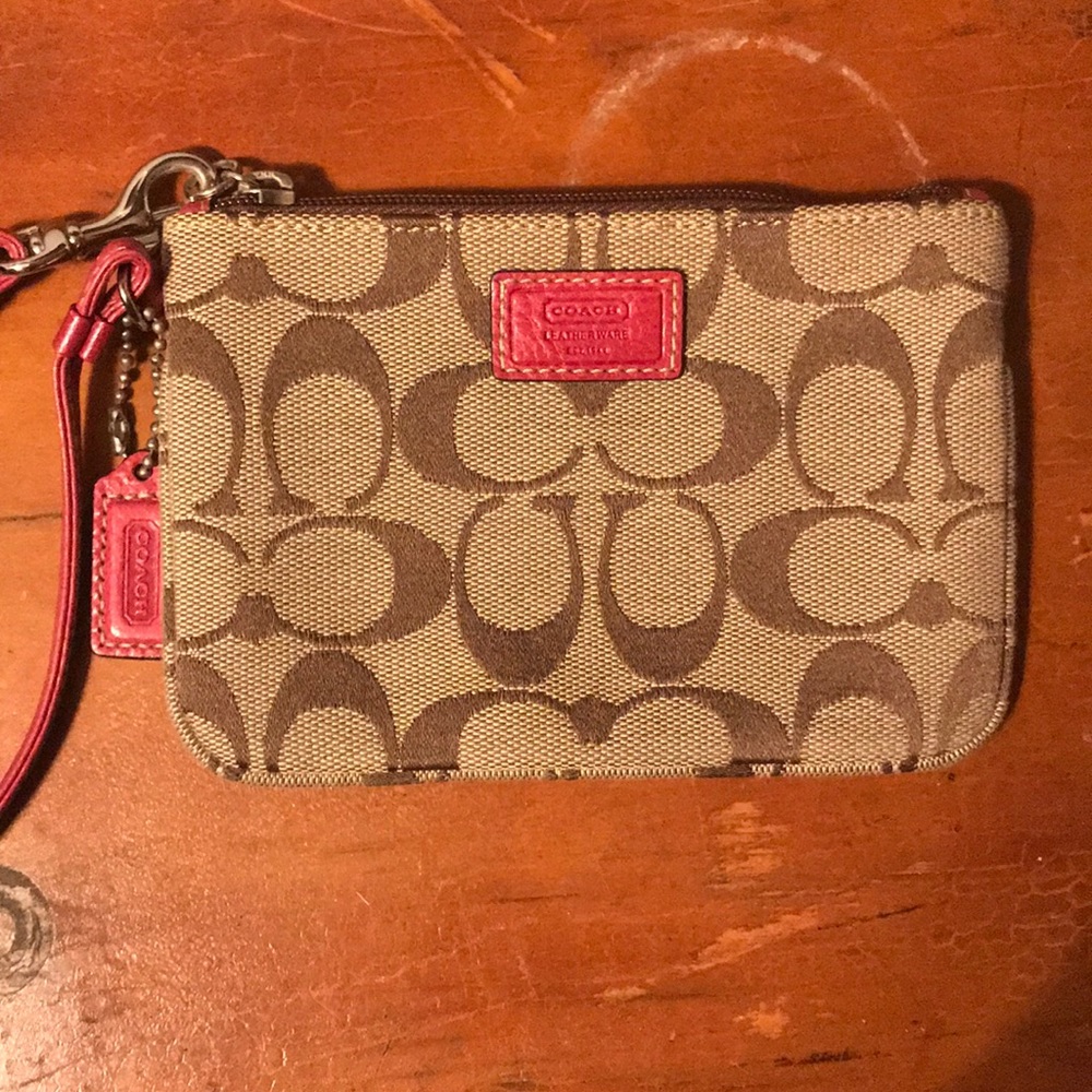 COACH Brown Wristlet